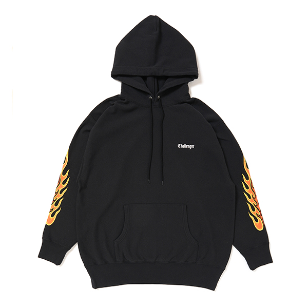 大人気新品 CHALLENGER チャレンジャー FLAMES HOODIE パーカー